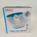 HoMedics Bubble Mate Foot Spa, Toe Touch Controlled Foot Bath with Invigorating Bubbles and Splash Proof, Raised Massage nodes and Removable Pumice Stone