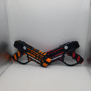 Rechargeable Laser Tag 360° Sensors + Innovative LCDs, HeroSync, 4 Set - Gifts for Teens and Adults Boys & Girls Outdoor Games - Cool Group Activity Family Fun - Gift for Kids Ages 8-12 +  1076