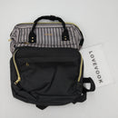Laptop Backpack Women Teacher Backpack Nurse Bags, 15.6 Inch Womens Work Backpack Purse Waterproof Anti-theft Travel Back Pack with USB Port (Black-Pinstripe) 1081