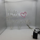 Hello Gorgeous Neon Signs for Wall Decor, Romantic Led Neon Sign for Wedding, Party, Adjustable Neon Light Sign for girls Bedroom, Bar Decor - by Colysor, Warm White