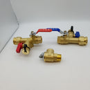 Xiny Tool 3/4-Inch IPS Isolator Tankless Water Heater Service Valve Kit with Pressure Relief Valve, Clean Brass