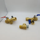 Xiny Tool 3/4-Inch IPS Isolator Tankless Water Heater Service Valve Kit with Pressure Relief Valve, Clean Brass