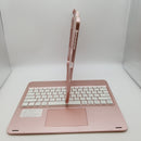 iPad Touch Keyboard Case for iPad Pro 12.9" 5th Gen 2021,ONHI Wireless 360 Rotatable with Touchpad Rainbow Backlights Compatible with iPad Pro 12.9" 4th Gen 2020 / 3rd Gen 2018 (Rose Gold)
