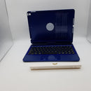 iPad Keyboard Case with Smart Trackpad for 10.2 inch iPad 2021 9th/2020 8th/2019 7th Gen, 10 Color Backlight-360Â° Protective Slim Cover, Bluetooth Rechargeable Keyboard for New iPad 10.2, Dark Blue