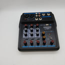 Viiart Wireless Audio Mixer Sound Board-4 Channel Digital Bluetooth Computer Compatible Input DJ Controller Sound Mixer 48V Phantom Power Microphone in,Headphone Jack Stereo DJ Streaming (M4C)