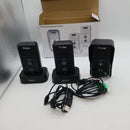 Wuloo Wireless Intercom Doorbells for Home Classroom, Intercomunicador Waterproof Electronic Doorbell Chime with 1/2 Mile Range 3 Volume Levels Rechargeable Battery Including Mute Mode(Black, 1&2)
