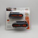 BLACK+DECKER 20V MAX Lithium Battery 1.3 Amp Hour, 2-Pack (LBXR20B-2)