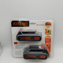 BLACK+DECKER 20V MAX Lithium Battery 1.3 Amp Hour, 2-Pack (LBXR20B-2)