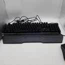Havit Mechanical Keyboard and Mouse Combo RGB Gaming 104 Keys Blue Switches Wired USB Keyboards with Detachable Wrist Rest, Programmable Gaming Mouse for PC Gamer Computer Desktop (Black)