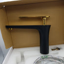 Single Hole Bathroom Faucet Matte Black, NEWRAIN Single Handle Commercial Lavatory Basin Mixer Tap Vanity Sink Faucets Deck Mount