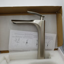 Bathroom Bowl Vessel Sink Faucet Commercial Tall Body Single Handle One Hole Deck Mount Lavatory Faucets Brass Basin Mixer Tap Brushed Nickel