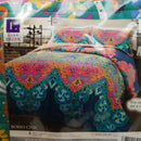 Lush Decor Boho Chic Reversible 3 Piece Quilt Bedding Set, Full/Queen, Turquoise/Navy