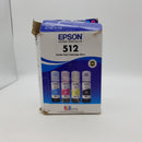EPSON T512 EcoTank -Ink Ultra-high Capacity Bottle Color Combo Pack (T512520-S) for select Epson EcoTank Printers