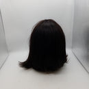 Short Bob Wig with Bangs 100% Human Hair None Lace Front Wigs for Black Women Brazilian Straight Hair Machine Made Wigs with Bangs Bob Natural Color Human Hair (10inch)