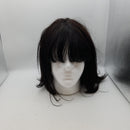 Short Bob Wig with Bangs 100% Human Hair None Lace Front Wigs for Black Women Brazilian Straight Hair Machine Made Wigs with Bangs Bob Natural Color Human Hair (10inch)