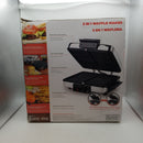 BLACK+DECKER 3-in-1 Waffle Maker with Nonstick Reversible Plates, Stainless Steel, G48TD