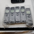 Panasonic KX-TG985 Expandable Cordless Phone System Link2Cell Bluetooth - 5 Handsets DECT 6.0 Bluetooth, Voice Assist, Low Battery Alert, Answering Machine, Call Blocking, Talking Caller ID, Black