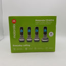 Motorola Cordless Answering System Base and 4 Handsets Black-Silver