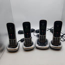Motorola Cordless Answering System Base and 4 Handsets Black-Silver