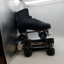 Chicago Men's Premium Leather Lined Rink Roller Skate - Classic Black Quad Skates-