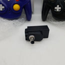 VTone Wireless Gamecube Controller, 2 Pieces 2.4G Wireless Classic Gamepad with Receiver Adapter for Wii Gamecube NGC GC (Black and Dark Blue)