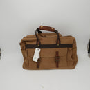 Duffle Bag for Men Waterproof Genuine Leather Canvas Travel Duffel Bags for Women Overnight Weekender Bag for Traveling, Brown