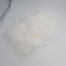 unite down 100% Real Mongolian Lamb Fur Cushion Cover/Pillowcase (12x20inch,White)