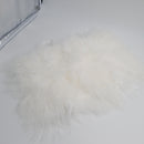unite down 100% Real Mongolian Lamb Fur Cushion Cover/Pillowcase (12x20inch,White)
