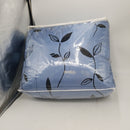 6-Piece Contemporary Bed Set With 3 Decorator Pillows Pastora-Blue King