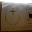 Penn 1-Light Natural Brass Large Pendant with Clear Glass