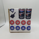 ZGDQ 2 Pack Shuffleboard Wax Powder Set with Shuffleboard Pucks 2-1/8'' (53mm) Blue&Red and Mini Dustpan and Mini Brush
