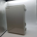 QILIPSU Hinged Cover Stainless Steel Latch 370x270x150mm Junction Box with Mounting Plate, ABS Plastic DIY Electrical Project Case IP67 Waterproof Dustproof Enclosure Grey (14.6"x10.6"x5.9")