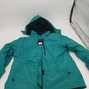 FREE SOLDIER Women's Waterproof Ski Snow Jacket Fleece Lined Warm Winter Rain Jacket with Hood Fully Taped Seams(Turquoise,XL)