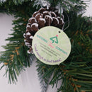 24" Frost Berry Wreath with Lights Green