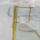 Glass Wedding Cards Box for Reception with Slot and Door,12.6" Large Geometric Clear Envelopes Container with Heart Lock, Handmade Glass Gold