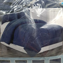 Embossed Stripe 8-pc. Comforter Set Navy Queen