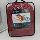 Beautyrest Plush Electric Blanket Throw For Cold Weather - Multi-Level Heat Settings Controller, Secure Comfort Low EMF Technology and Auto Shut Off Safety, Twin, Red