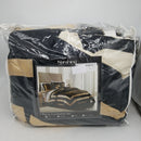 7-Piece Contemporary Bed Set With 3 Decorator Pillows Pastora Queen