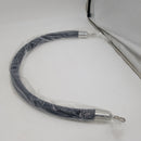 Lavi Industries - 40-930161/4BK Velvet Rope with Snap Hooks, 4 feet long, Black and Polished Stainless Steel
