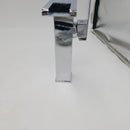 Chrome Bathroom Vessel Faucet Led Light 3 Color Changing Waterfall Single Handle One Hole Bowl Sink Faucet Matching Pop Up Drain Without Overflow Supply Lines Vanity Lavatory Deck Mount Mixer Tap Tall