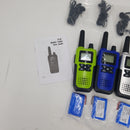 4 Long Range Walkie Talkies Rechargeable for Adults - NOAA 2 Way Radios Walkie Talkies 4 Pack - Long Distance Walkie-Talkies with Earpiece and Mic Set Headsets USB Charger Battery Weather Alert