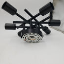 Upgraded 6-Light Ceiling Light Fixture, Semi Flush Mount Modern Sputnik Chandelier, Industrial Ceiling Lamp Farmhouse Lighting for Kitchen Dining Room Bedroom Office (No Assembly Required)