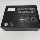 SHAMANDA Shower Faucet Set, Wall Mounted Shower System with High Pressure 9" Rain Shower Head and 5-Setting Handheld Shower Head(Round-In Valve and Trim Included), Brushed Nickel, L01-2