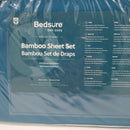 Bedsure 4PCs Sheets Set Queen Teal - Cooling Breathable 100% Viscose from Bamboo Bed Sheets for Queen Size Bed with Deep Pocket