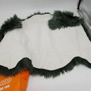 HUAHOO Premium Genuine Sheepskin Rug Green Real Australia Sheepskin Natural Luxury Fluffy Lambskin Fur Area Rug Seat Covers for Kids Bedroom Sofa Chair Cover Double Pelt/2' x 3' Cypress Green