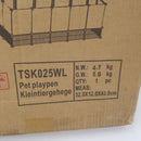 DINMO Rabbit Playpen, Guinea Pig Cages, Hamster Cages, Iron Net Bottom Design for Small Animal, Bunny, Ferret, Hedgehog, DIY, Expanded, Portable, Exercise Fence, 61.4 x 25.4 x 22.3 Inches