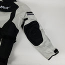 Adventure/Touring Motorcycle Jacket For Men Textile Motorbike CE Armored Waterproof Jackets ADV 4-Season (Light Grey, M)