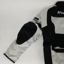 Adventure/Touring Motorcycle Jacket For Men Textile Motorbike CE Armored Waterproof Jackets ADV 4-Season (Light Grey, M)