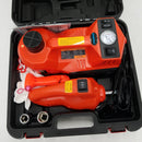 STANDTALL Electric Car Jack Kit 5 Ton 12V Car Jack Hydraulic with Impact Wrench and Tire Inflator Pump, Electric Car Floor Jack Red with LED Light