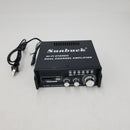 Sunbuck Wireless Bluetooth Stereo Amplifier System – 110V 180W Dual Channel Sound Power Audio Receiver w/USB, SD Card, FM Radio for Home Speakers (AS-29BU)